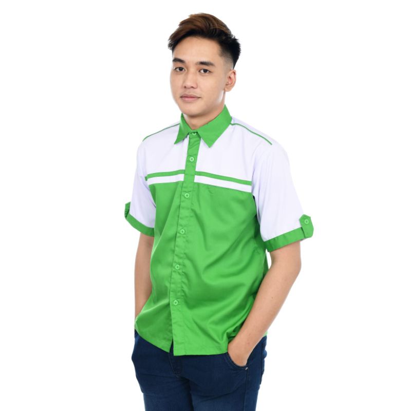 seragam kerja pria murah tambah bordir/custom seragam karyawan kantor/baju pria &amp; wanita costumer