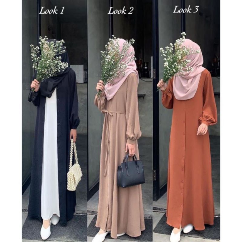 NAURA DRESS MAXY CRINGKEL AIRFLOW GAMIS FULL KANCING