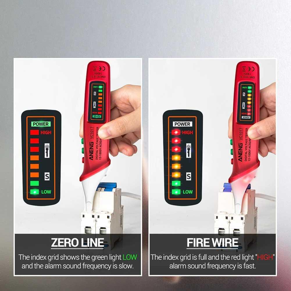 Taffware ANENG Tester Non Contact AC Voltage Alert Detector 12V-1000V C1017