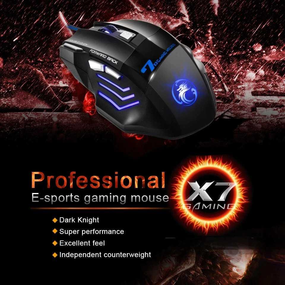 iMICE Set Keyboard Gaming with Mouse RGB Backlit Waterproof Wired N-300