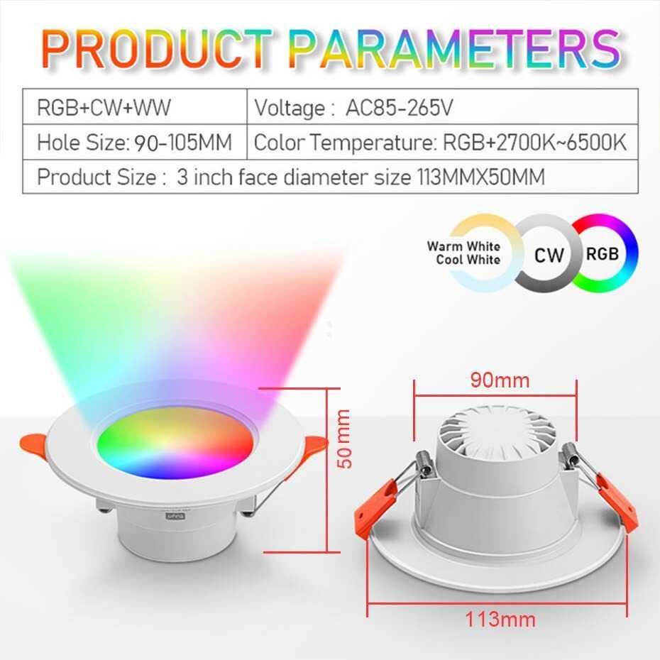 VBS Lampu Bohlam Downlight LED RGBCW Smart Bulb Bluetooth 10W 61