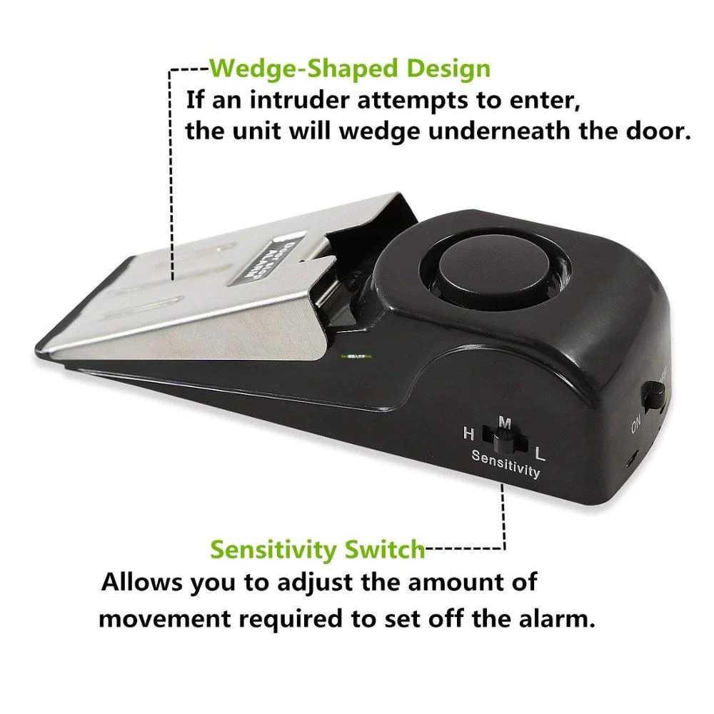 WSDCAM Alarm Pintu Rumah Anti Maling Security Alarm Door Stop LL-9806 Bel Rumah Tanpa Kabel Pintu Rumah Bel Rumah Wireless Bell Rumah Lampu Sensor Gerak Otomatis Bel Pintu Slot Pintu Rumah Bell Rumah Tanpa Kabel Bel Rumah Wireless Waterproof