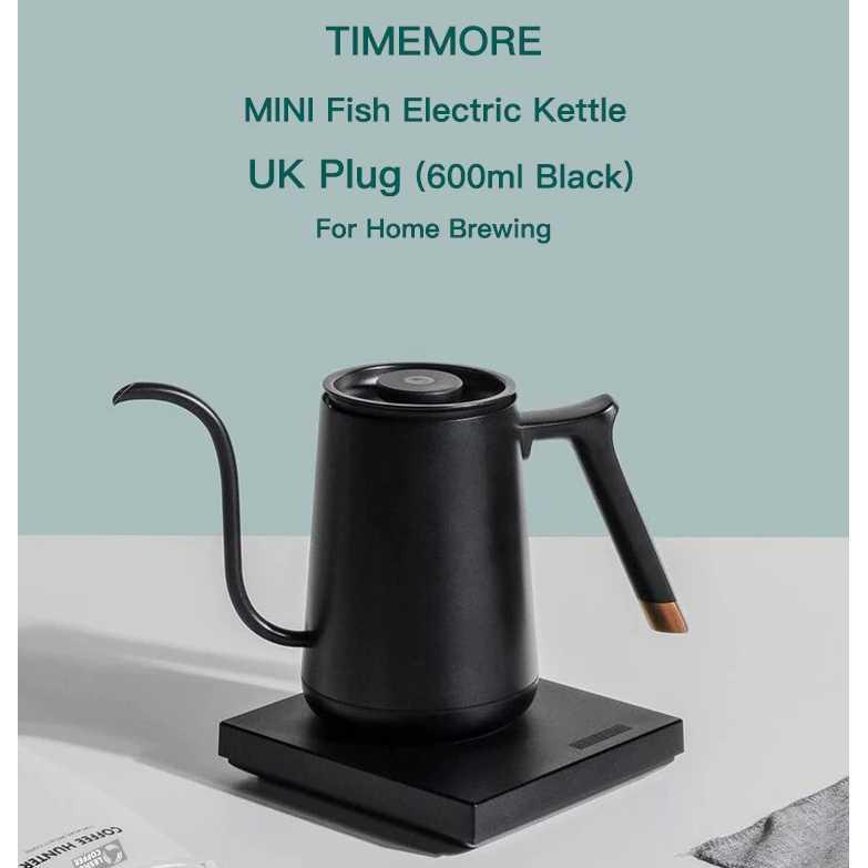 TIMEMORE Teko Pemanas Air Kettle 600ml Heater Base 1000W TM600ML Gelas Teko Teh Pemanas Air Listrik Teko Listrik Pemanas Air Air Tatakan Gelas Pemanas Air Hewan Peliharaan Teko Teh Listrik Pemanas Makanan Pemanas Tatakan Gelas Kayu Teko Pemanas Air