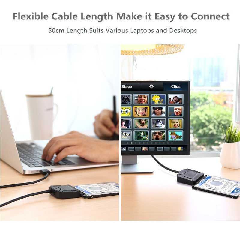 E-yield Kabel Adapter USB 3.0 to SATA for 3.5 / 2.5 Inch HDD SSD ZD0004 Hdd Sata Hdd Sata Wadah Hardisk Eksternal Wadah Hardisk Eksternal Kabel Sata Ssd Kabel Sata Ssd Kabel Usb Hardisk External Kabel Usb Hardisk External Kabel Data Hardisk Eksternal Kabe