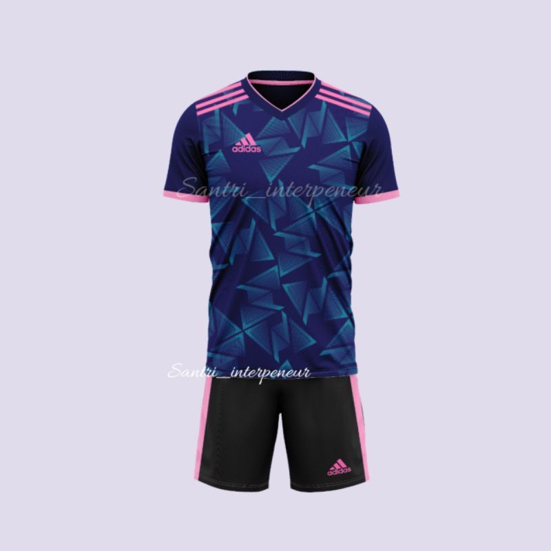 JERSEY FUTSAL MOTIF WAJIK WARNA NEVY COMBINASI PINK stelan olahraga pria wanita/unisex
