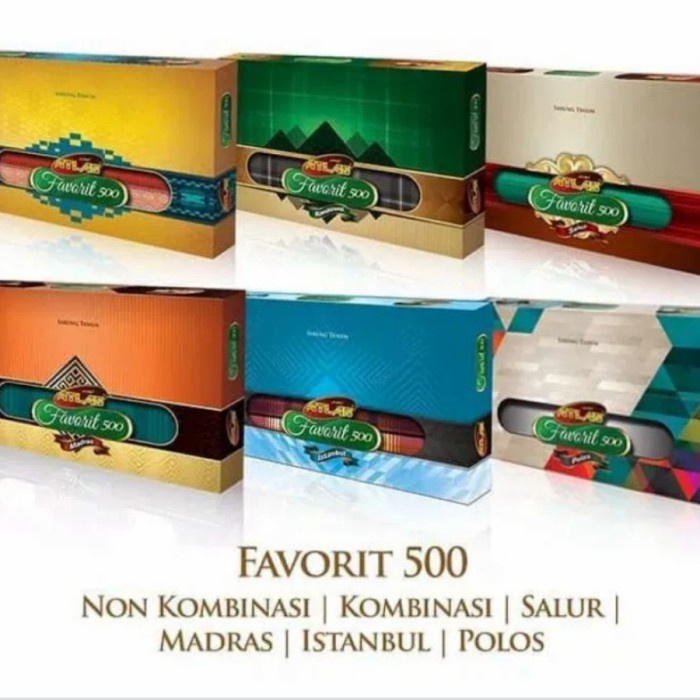 SARUNG ATLAS FAVORIT 500 ORIGINAL - mix (G1H0) Premium Dewasa Sajadah Lebaran Original Sajadah Lipat