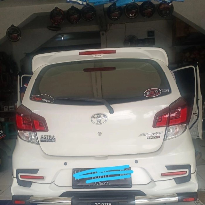 Bemper Belakang Mobil AGYA/AYLA Stainles Bulat fulset