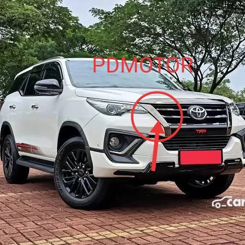 list grill chrome black hitam bemper depan Fortuner VRZ original