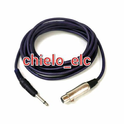 KABEL MIC 5M PEWIE TRANSPARAN/WARNA, KABEL MIC 5METER,  KABEL MICROPHONE 5METER PEWIE