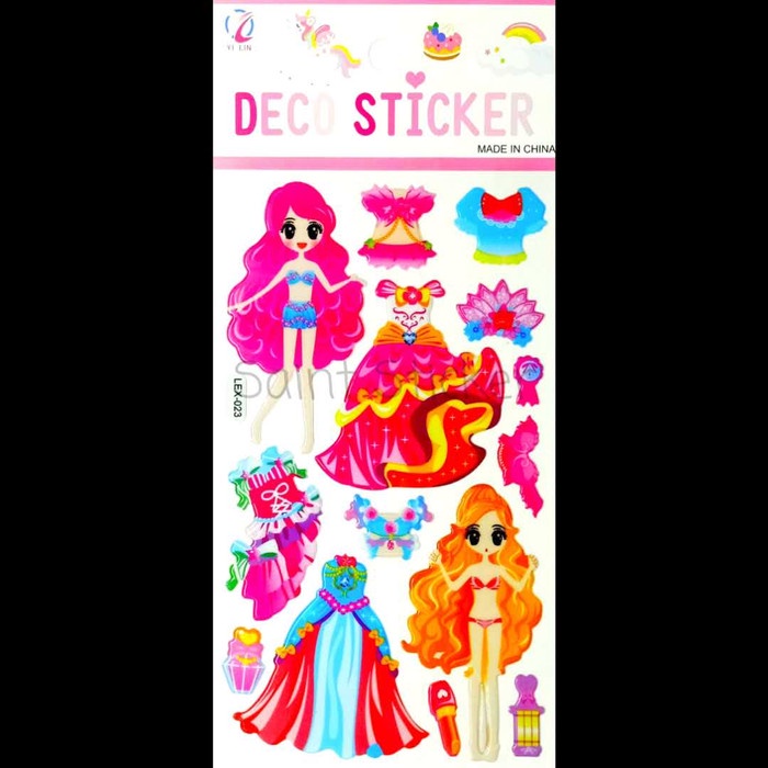 

Sticker Timbul Gambar Tempel Stiker Anak Karakter Princess Kostum