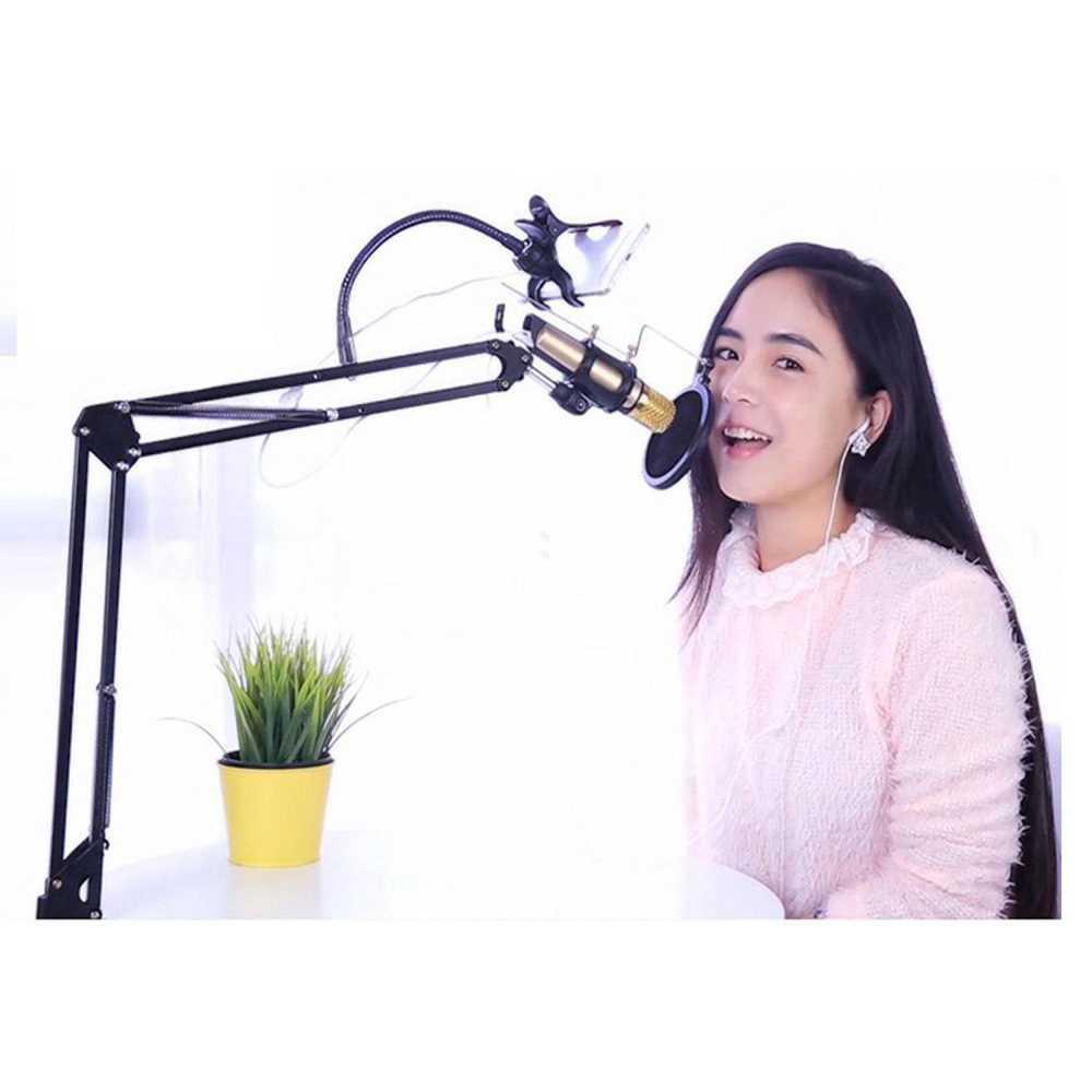 TaffSTUDIO Condenser Microphone Stand Holder 360 Lazypod Clamp B-35