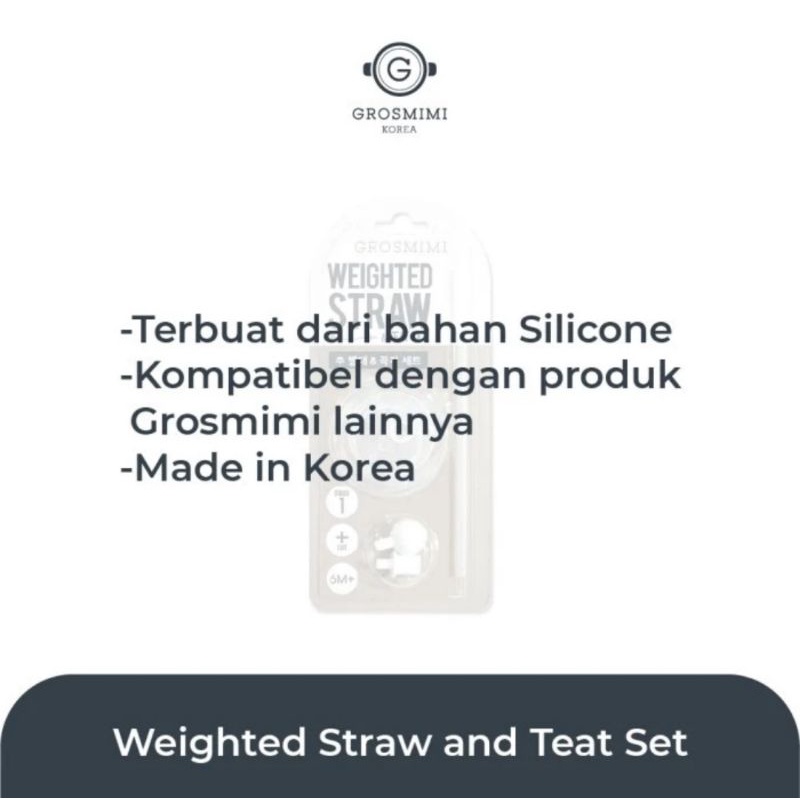 GROSMIMI Weighted Straw &amp; Teat Set