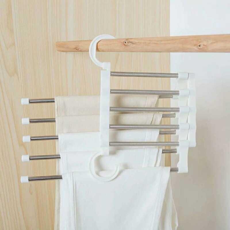 MIRIDITH Hanger Gantungan 5in1 Baju Celana Wardrobe Closet 1PCS SSC210 Gantungan Baju Baju Bayi Rak Baju Anak Hanger Baju Putih Gantungan Baju Dinding Gantungan Baju Berdiri Gantungan Baju Bayi Rak Gantungan Baju Kayu Putih Hiasan Dinding