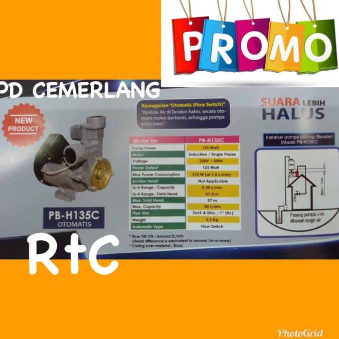 Pompa Booster Pump Sanyo Otomatis Flow Switch Sanyo Pendorong Otomatis