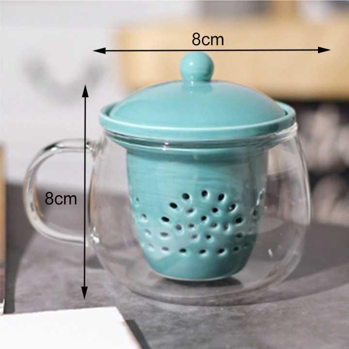 TOCACH Teko Pitcher Teh Glass Teapot Maker 360ml with Infuser - 301TCF