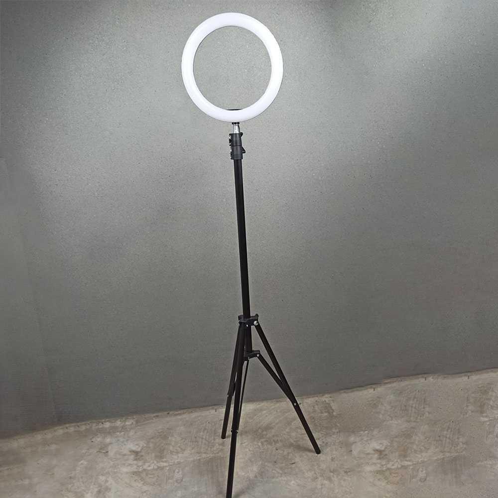 Taffstudio Lampu Halo Ring Light Kamera 120 LED 26cm with Holder