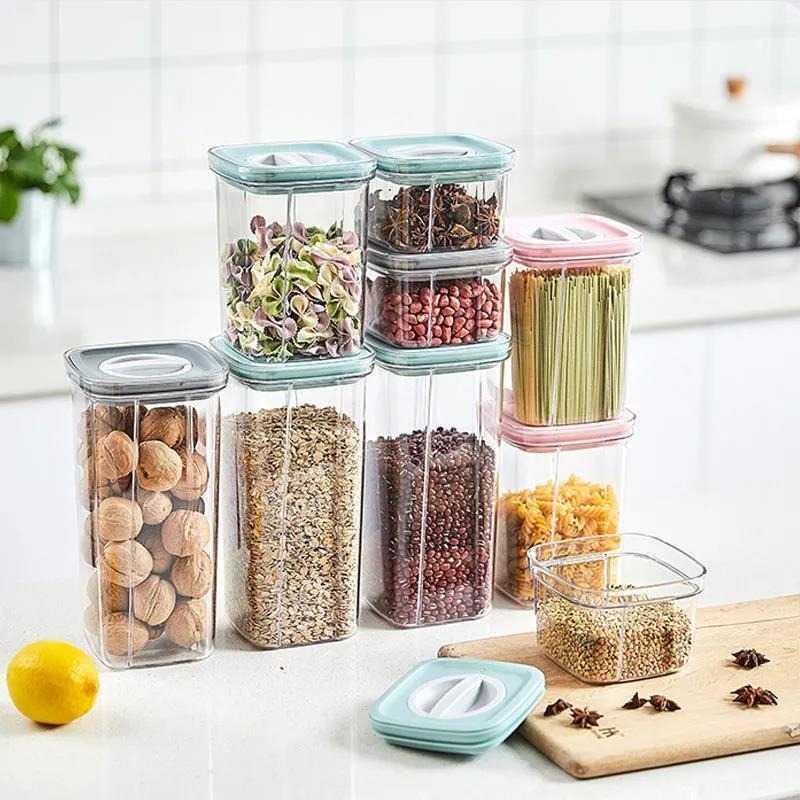 WELLFUTUR Toples Wadah Penyimpanan Makanan Sealed Food Storage MDP369 Toples Plastik Toples Kue Kering Toples Lebaran Plastik Toples Kaca Kue Lebaran Toples Plastik Bening Mika Tempat Bumbu Dapur Toples Set Kue Kering Toples Lebaran Set Toples Set Lebaran