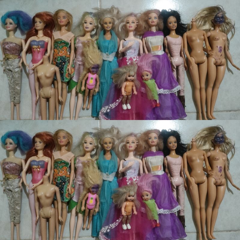 [TAKE ALL] Barbie Chelsea Kelly Mattel, fulla & Made in China junk murah