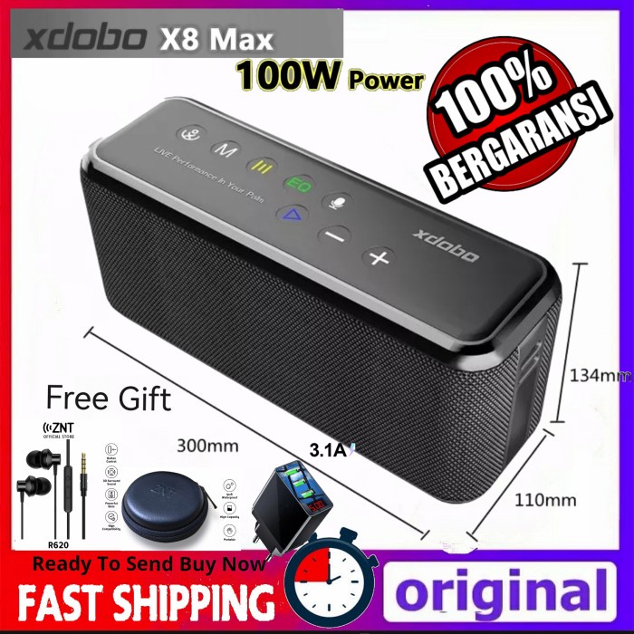 Speaker Bluetooth Wireless Xdobo X8 Max 100w Subwoofer Original