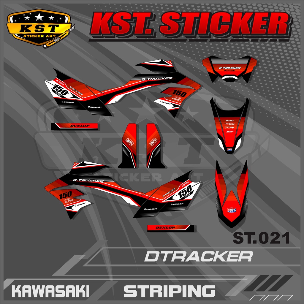 Striping Dtracker - Sticker Striping Kawasaki Dtracker. ST 021
