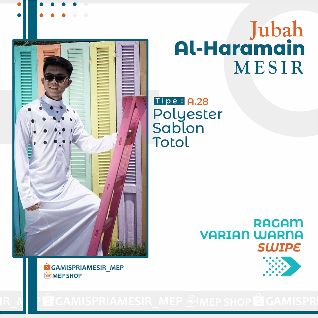 GAMIS PRIA AL HARAMAIN POLYESTER IMPORT MESIR ORIGINAL NON MANSET VIETNAM SAUDI LOKAL MADINAH SYIRKU