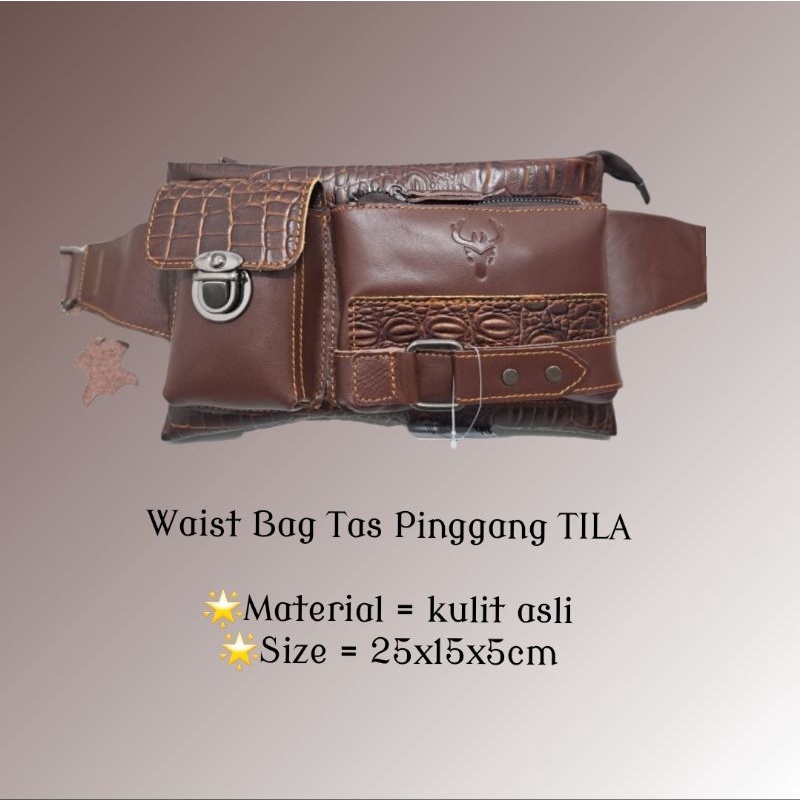 BARU Tas KULIT ASLI WB Tas Pinggang kualitas EXPORT pria cowok