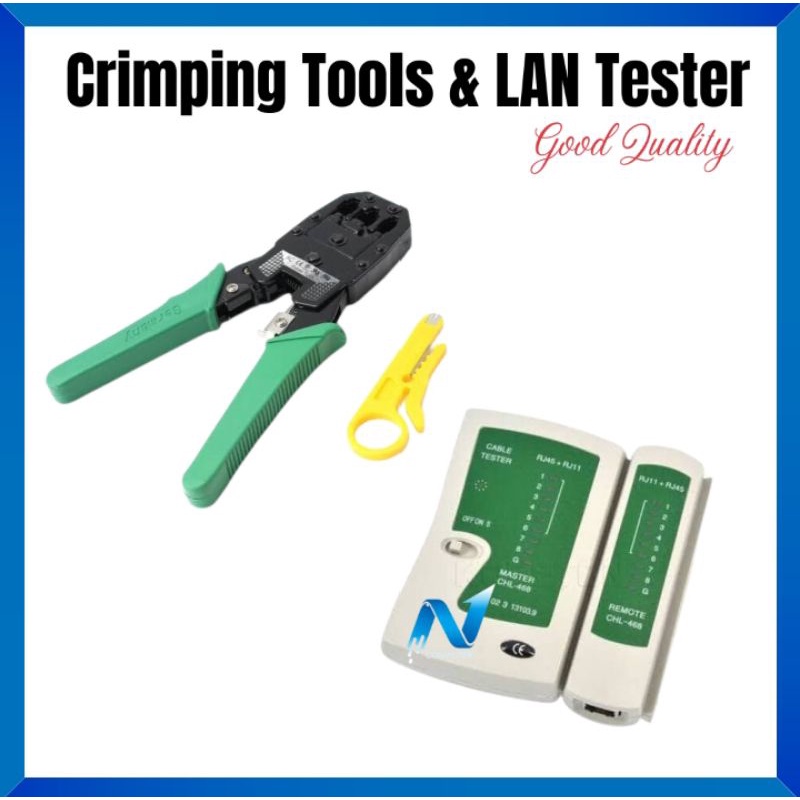 Paket Crimping Tools dan LAN Tester Good Quality