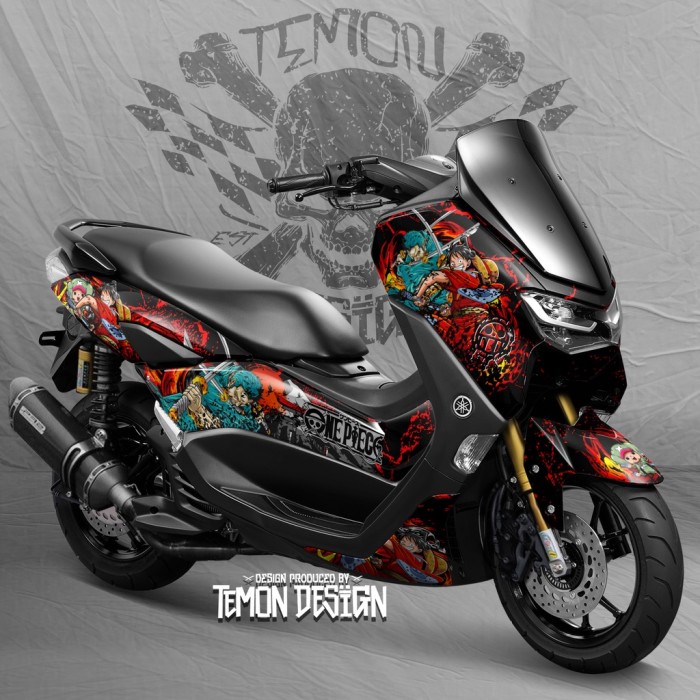 Terlaris Sticker Nmax 2021 Full Body Decal Nmax New Full Desain One Piece