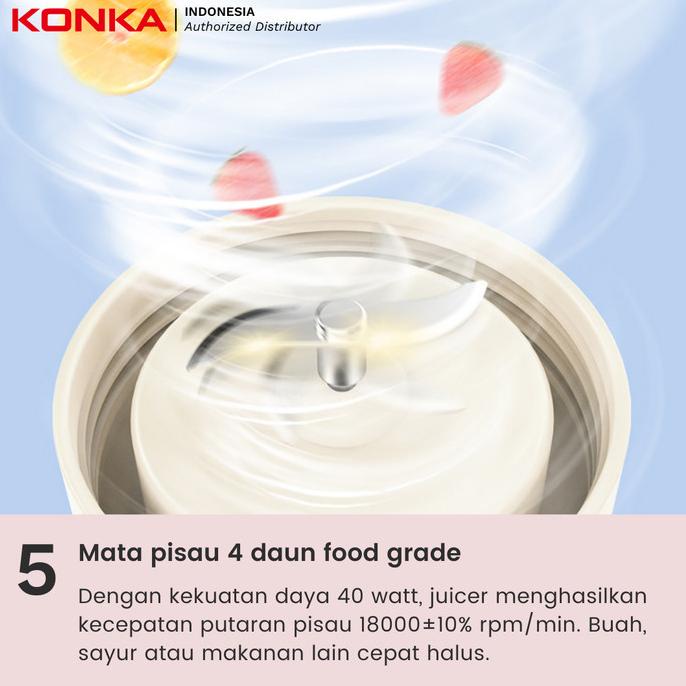 Konka Blender Portable Juicer Wireless 300Ml - Kj-40U66 [Cod]