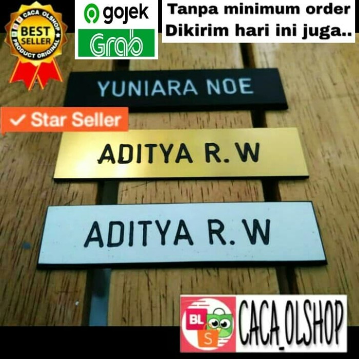 

Terlaris Papan Nama Dada Pdh Pns Siswa Name Tag Akrilik Hitam Dove Gold Putih