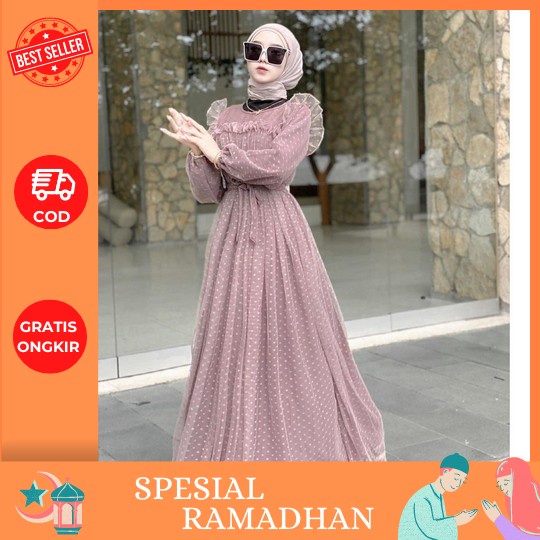 Baju Wanita Muslimah Model Terbaru Kekinian 2023 Gamis Model Polos Terbaru Bahan Kaos Knit Rajut Imp