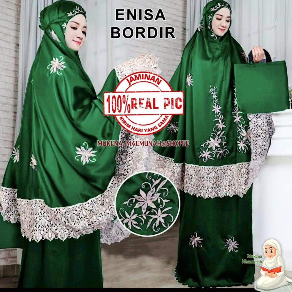 MUKENA Maemunah DEWASA ENISA LUNA MAYA RENDA BORDIR MEWAH SITI KHADIJAH DEALOVA [FRO.27Ap23ѕ]