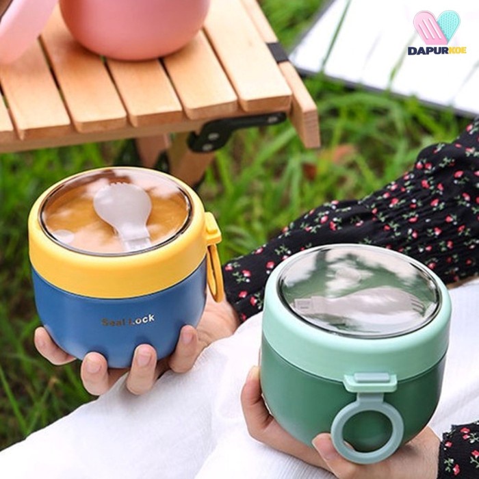 

Hampers Termurah Tempat Makan Sup Kuah Lunch Box Anti Bocor Anti Tumpah 600 Ml