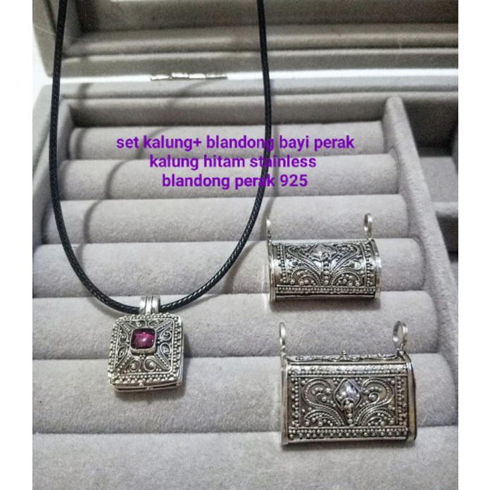 set kalung+ blandong bayi perak