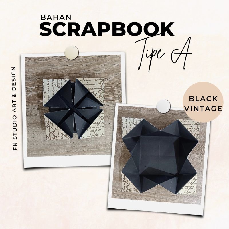 

Bahan Scrapbook/pop up tipe A tema vintage dapat 3 pcs