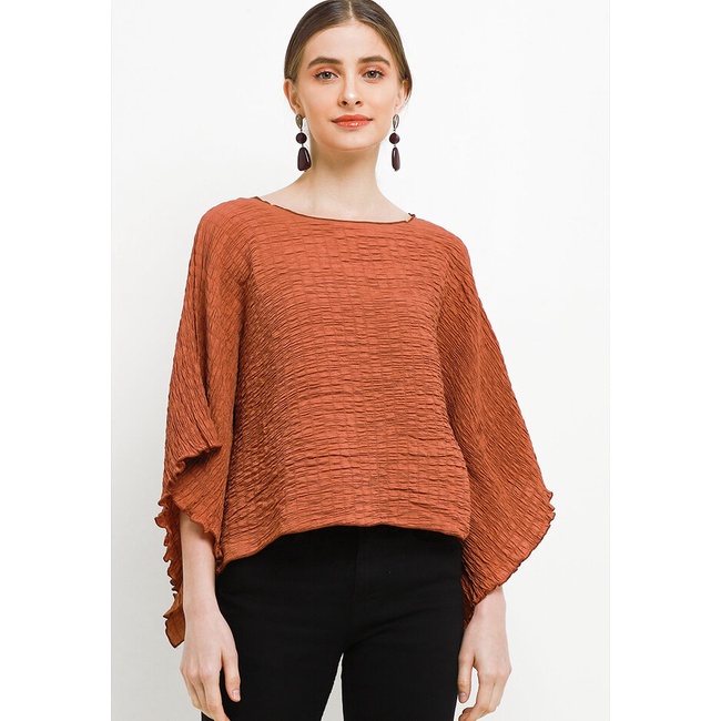 Blouse Wanita LUIRE by Raden Sirait Original Tekstur Cewek Elegan Crinkle FM Ponco Kotak RK Perempua