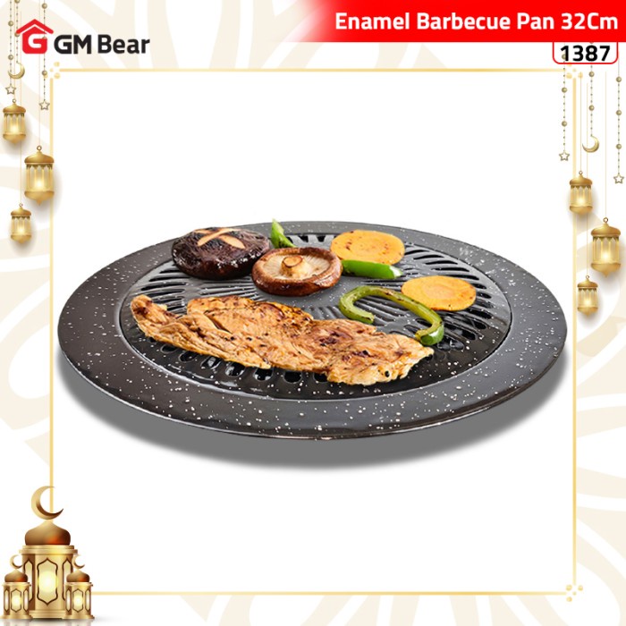 grill pan  GM Bear Alat Pemanggang 32cm 1387 - Grill Pan Barberque(H0N3) grill pan suggo pemanggang 