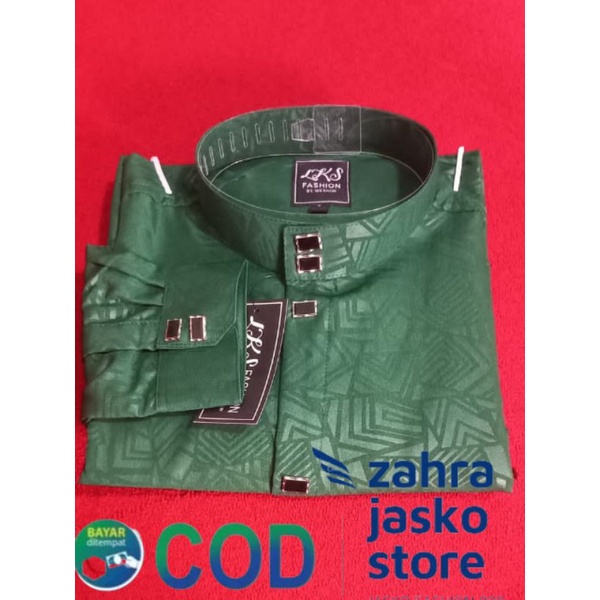 Kemko Sultan Embos Pria Dewasa Full Kancing ,Kemeja Koko Original,