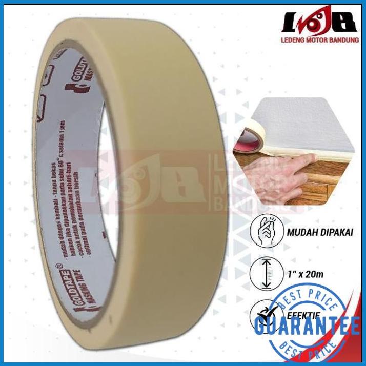 

SOLASI KERTAS 1 INC MASKING TAPE PAPER LAKBAN SOLATIP CAT ISOLASI
