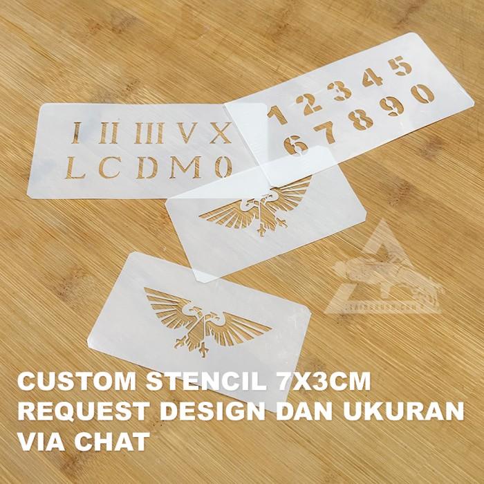 

Terlaris Stn Custom Stencil Ukurab 7X3 3 Design 4 Pcs
