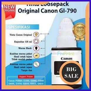 Tinta Canon GI-790 Black, Tinta Printer Canon G1000 G2000 G3000 G4000 perkakas 54PR23