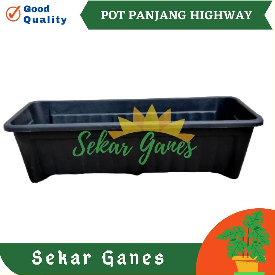 ♠  Pot Bunga Panjang Highway 55 Hitam Pot Panjang Hw 50cm Pot Bunga Segi Panjang 50cm 70cm High Way 