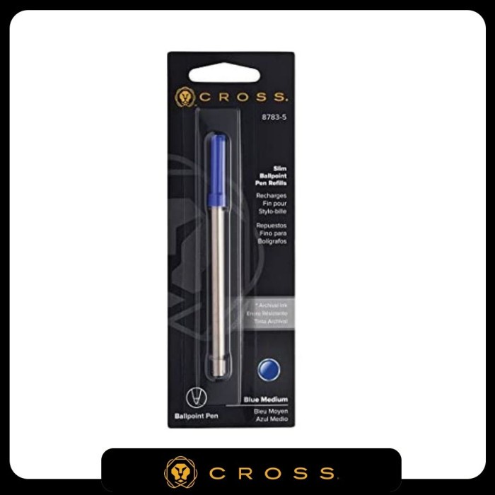 

CROSS REFILL Slim Medium Blue Ball-Point Refill-1 per card CR-8783-5