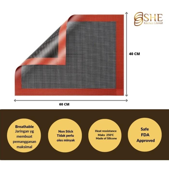

Baking mat silicone silpat anti lengket tahan panas