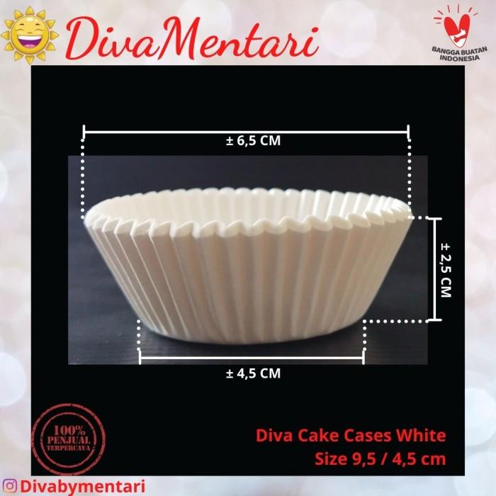 

Diva Cake Cases White Size 9,5 / 4,5 cm