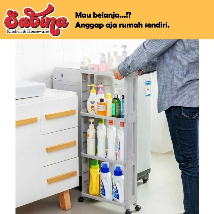 Terlariss Rak Laci Tingkat Dapur Kitchen Storage Slim Penyimpanan Bumbu Detergen