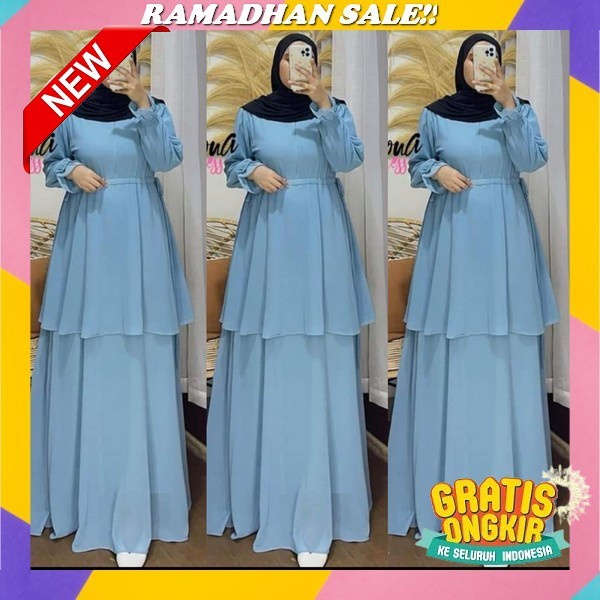 Baju Gamis Terbaru 2023 / Gamis Ethica Ayumi 292 / Gamis Modern / Gamis Simple Elegan / Dress Wanita