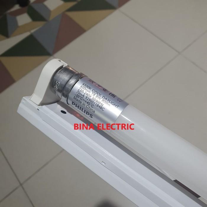 Terlaris Lampu Philips Tl T8 Led Ecofit 8W 8 W 8 Watt + Kap Tl T8 Led 8W