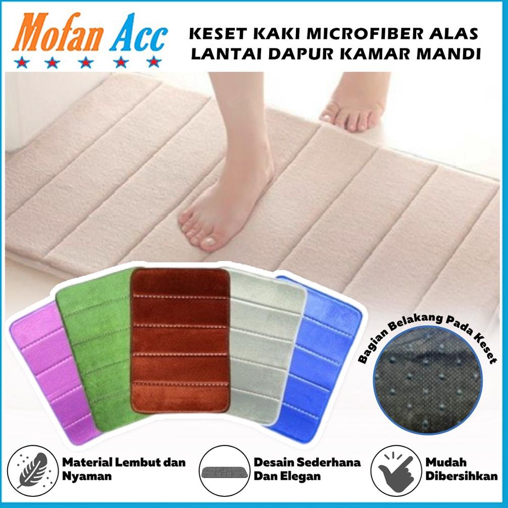 ⚡GROSIR⚡ Keset Kaki Microfiber 56x35cm Anti Slip / Karpet Lantai Kamar Mandi Tidur Dapur Doormat Lap