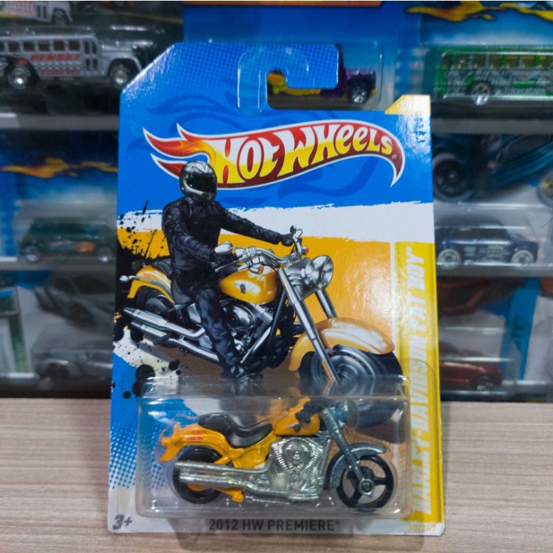 Hot Wheels Harley Davidson Fat Boy Yellow